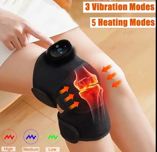 Heated knee brace - 3-in-1,
