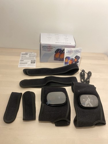 Heated knee massager brace - heated,